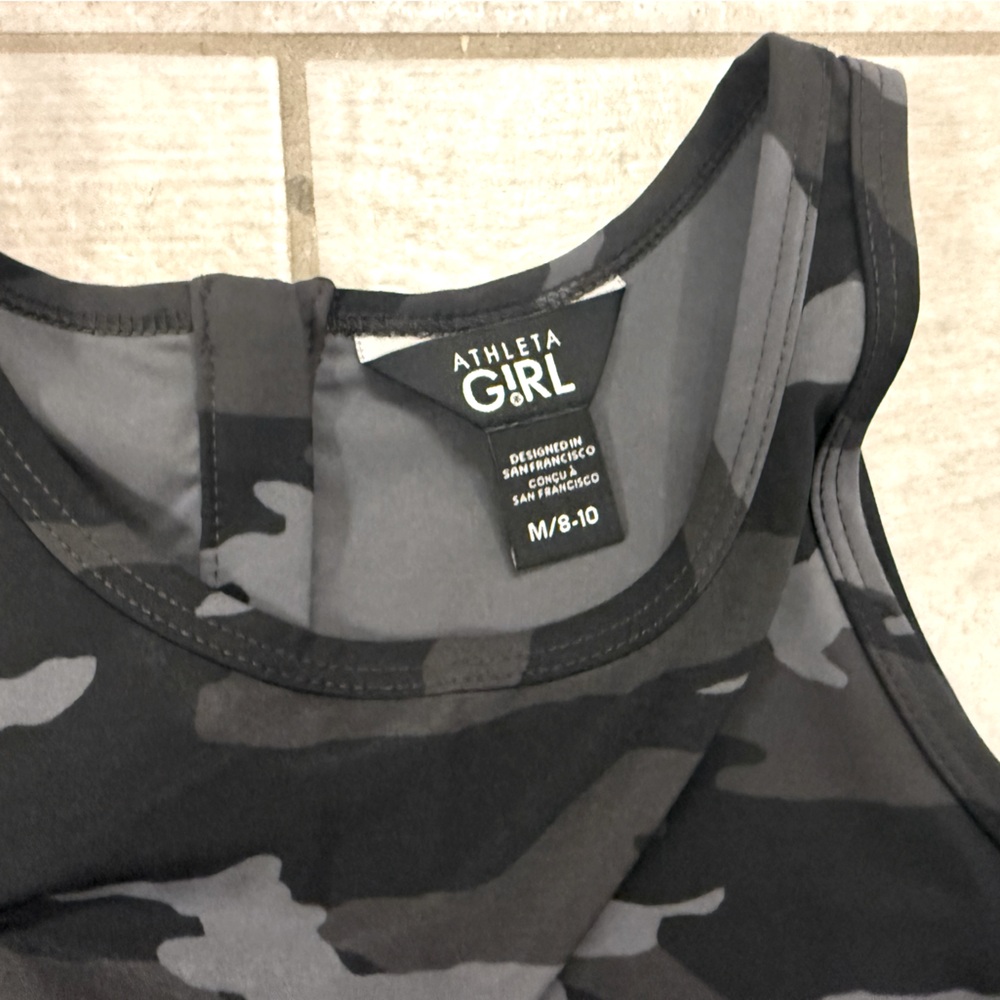 Athleta Girl NWT Black Camo Romper - Picture 4 of 4